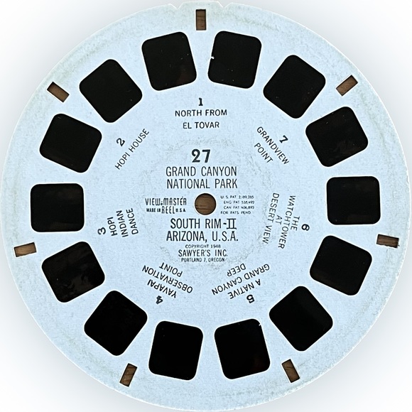 🎈2/$20 - VIEW-MASTER 27 GRAND CANYON NATIONAL PARK - South Rim-II, AZ, USA - Picture 2 of 3